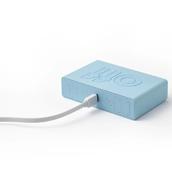 LEXON Flip Klasik Şarj Edilebilir Alarm Saat Açık Mavi